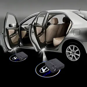 2-piece set, suitable for Hyundai models, LED car door welcome projection lights, car decorative lights, car spotlights, car headlights, car accessories