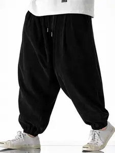 Versatile Loose Corduroy Harem Pants — corduroy fabric + loose lantern cut + rolled ankle cuffs + reinforced stitching; crafted from durable, wrinkle-resistant, high-quality materials, available in multiple colors and sizes S–2XL