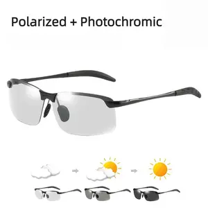 Photochromic Sports Sunglasses with Polarized Lens for Men and Women Outdoor Driving Cycling Fishing 100% UV400 Protection Eyewear Anti Glare Eyeglasses Reduce Eye Fatigue Safety Glasses Shades summerwins