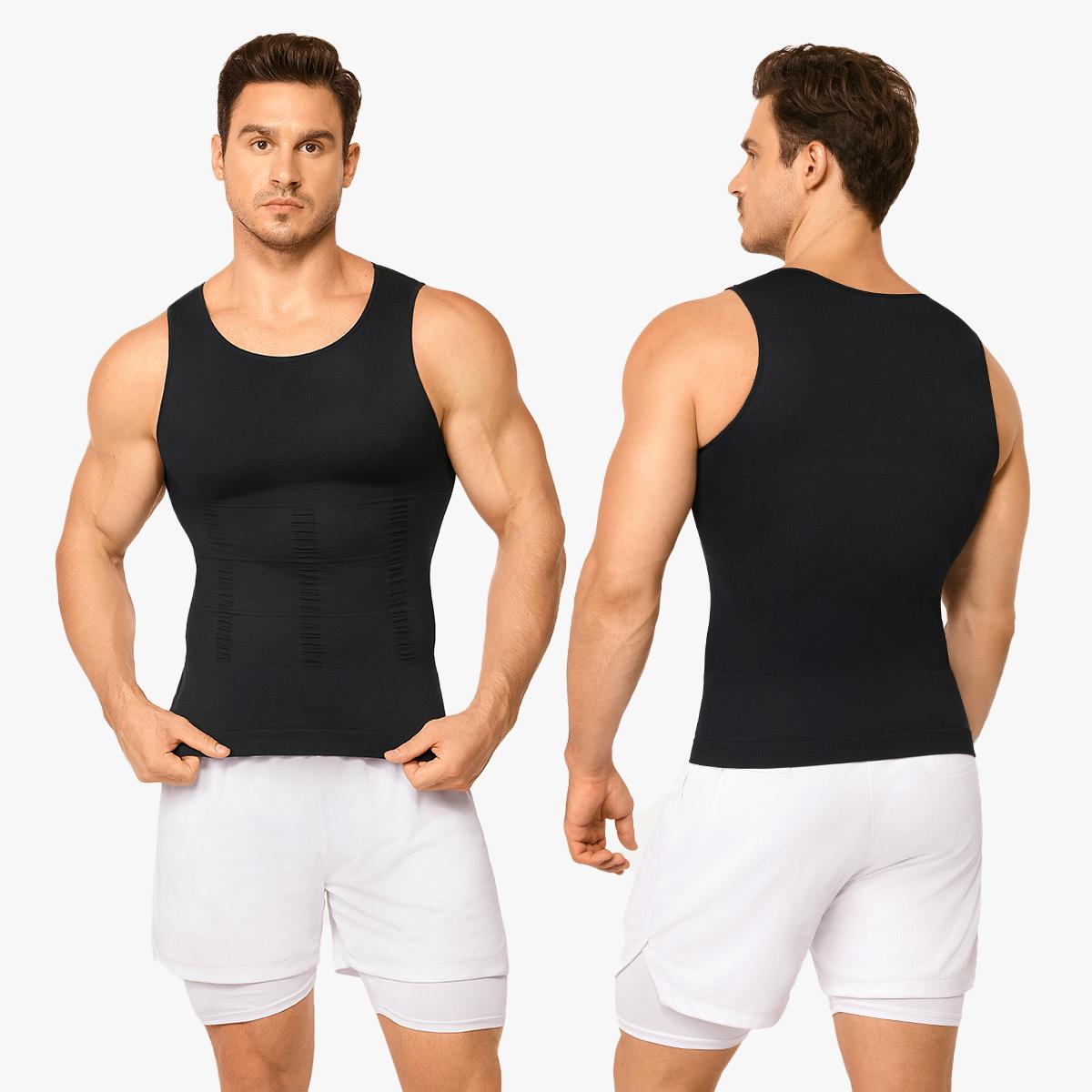 【Nebility】 Men's Shapewear Compression Tank Top Seamless Stretched Casual Bottoming Vest Wife Beater Shirt SpringStatements