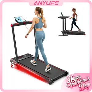 【HappyValentine's Day】Treadmill with Handrails, Incline Walking Pad, Treadmills Home, 330 lbs Capacity, Under Desk, Indoor Mini Exercise Equipment with Remote Control, Portable, Compact, Collapsible, Quiet, Treadmill with LED Display , Office Use, Pro mix