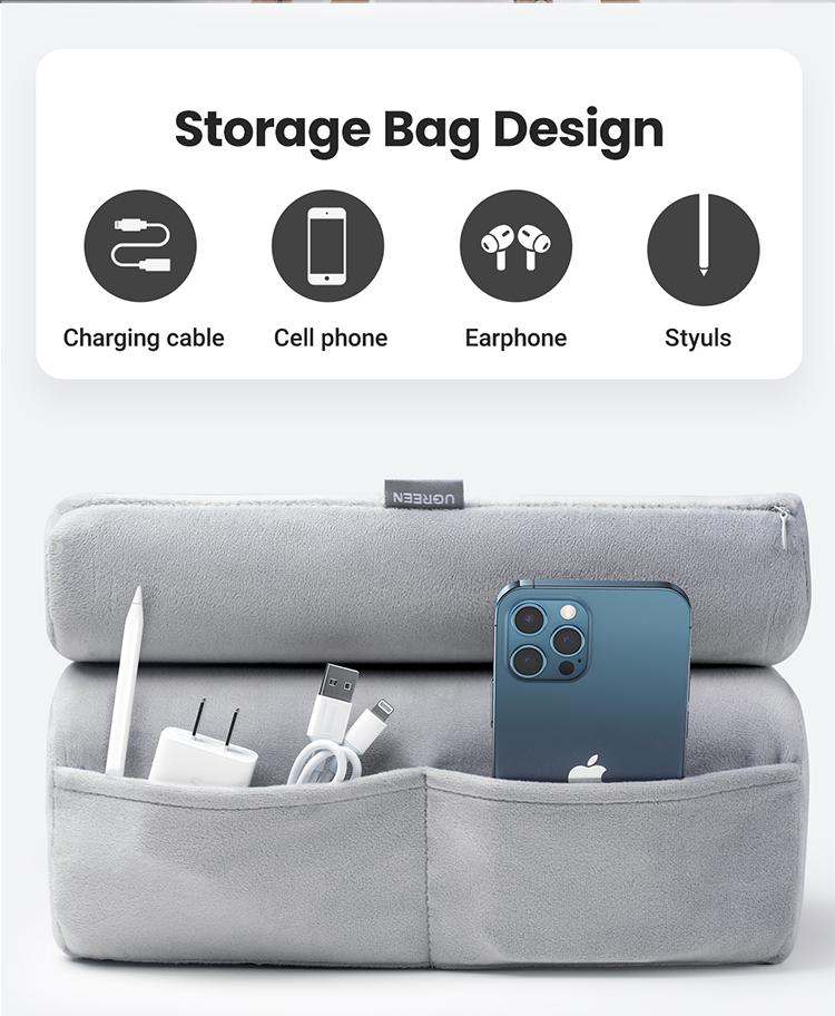 UGREEN Tablet Pillow Stand Soft Holder with 3 Viewing Angles Adjustable Pillow Holder Backrest Washable, Cellphone Mount Accessories,Deals for You,TikTokShopHolidayHaul