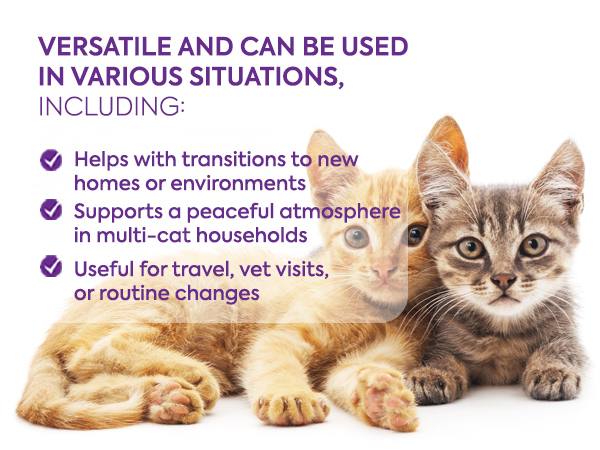 TopSum Cat Pheromone Calming Diffuser — Soothing & Stress-Relief for Cats, Premium 4 in 1 (Purple)