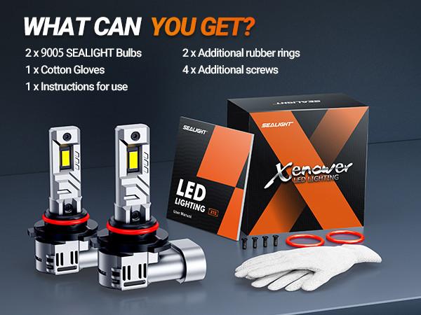 2018 Dodge Charger 9005/HB3 80W 6500K White IP68 LED Headlight Bulbs 2PCS SEALIGHT X1S