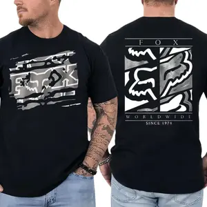 Fox Racing Cotton T-shirt, Streetwear Gift Idea for Men & Women, Trending Top for Racing Fans T-Shirt, For Men, Full Color, Available in Various Size