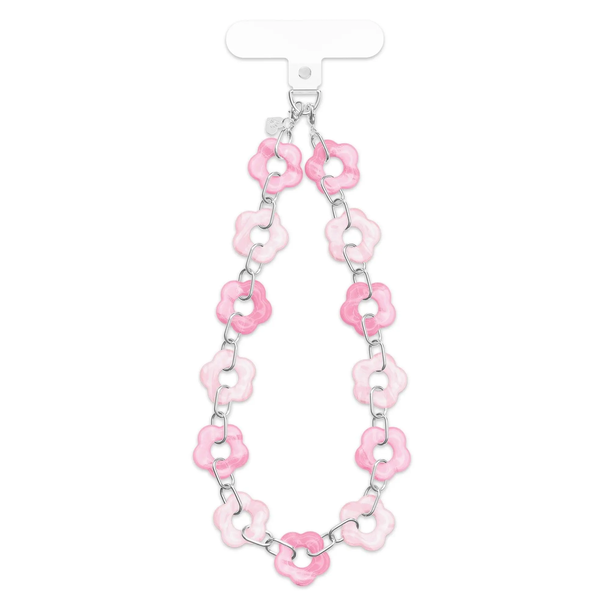 Pink Blossom Chain Phone Charm