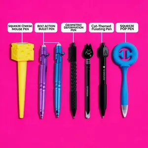 Rarler 23-in-1 Fidget Pen Set: 19 pens + 1  gradient decompression pen bag + pen clips, Fun Creative Gift for Home Office School Business.students, teachers, nurses and artists, magical pen, gift for kid, husband, friend, colleague, wife