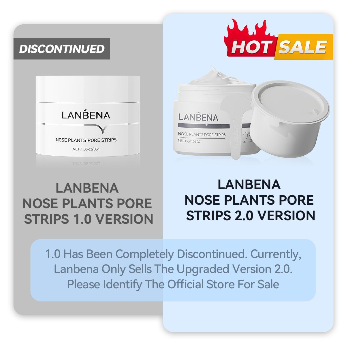 LANBENA 2.0 Blackhead Remover Nose Plants Pore Strips Deep Cleansing Peel Off Mask 60Pcs for Pore Health & Blackhead Removal with Aloe Vera & Hyaluronic Acid 30g (Updated version in circulation).