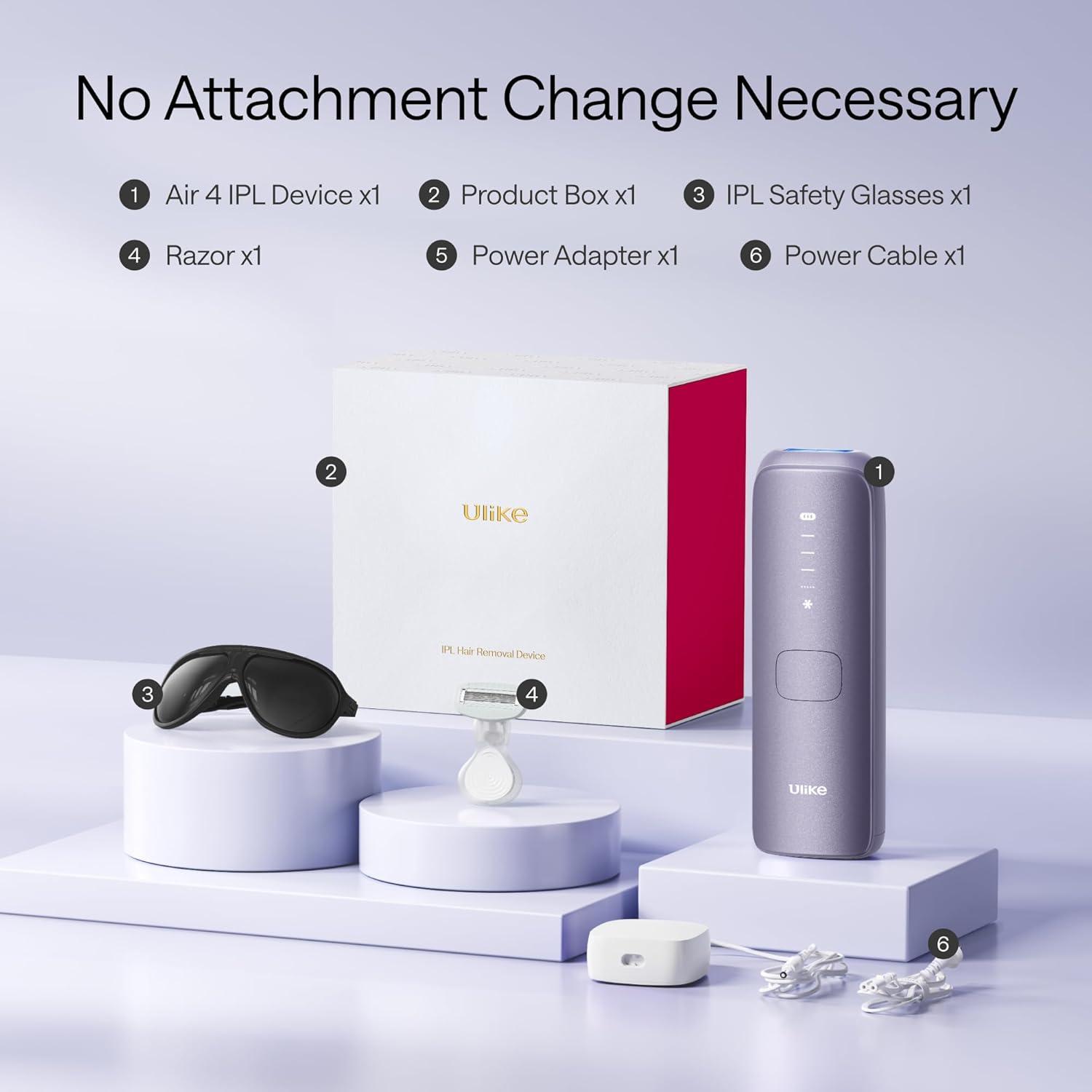 【2026 New Arrival】Ulike Air 4 IPL Hair Removal Device with Increased Power, More Convenient Operation, Ice-Cooling Contact Technology & Skin Sensor. Suitable for Women and Men. Achieves up to 90% Hair Reduction in 4 Weeks. Comfortable and Effective