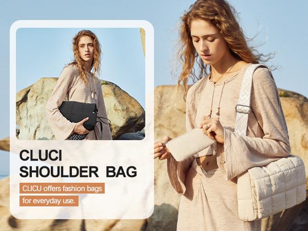 CLUCI TikTokShopSpringGlowUp New Collection Puffer Shoulder Bag Crossbody Purse for Women Large Lightweight Cotton Padded Hobo Tote Bag Shopping Bag Gift - Luxury