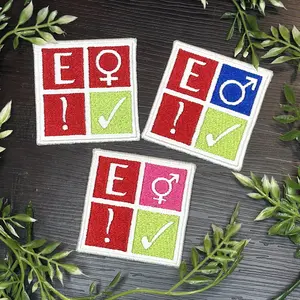 Iron-On Patch - "Archive of our Own" AO3 Fanfiction Ratings Fujoshi Fudanshi Himejoshi Fandom Culture Durable Embroidered Polyester Meme Patch for Hats, Coats, Jackets, Pants, Bags, and More