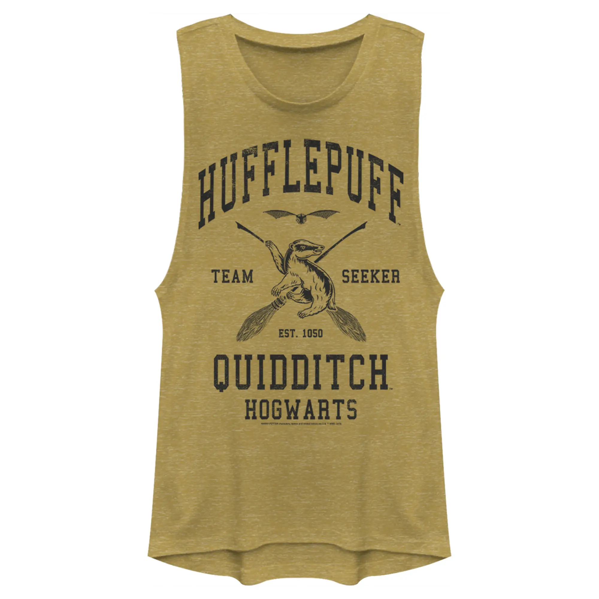 Juniors Womens Harry Potter Quidditch Hufflepuff Team Seeker Festival Muscle Tee