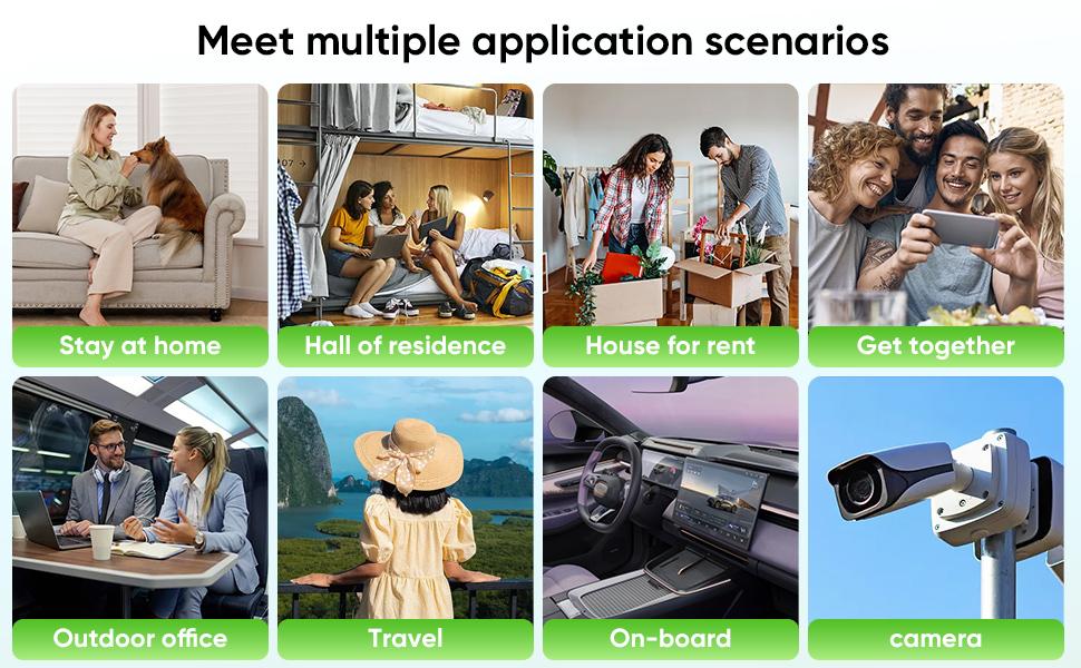ECOVOX 4G Mini Portable WiFi Hotspot No SIM Card Free 1GB Data Connects 9 Devices for Travel Camping & Outdoor Use
