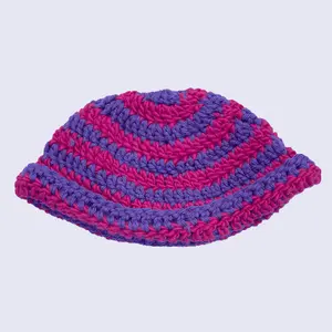 Crochet Bullseye Tiny Hat (Pink & Purple)