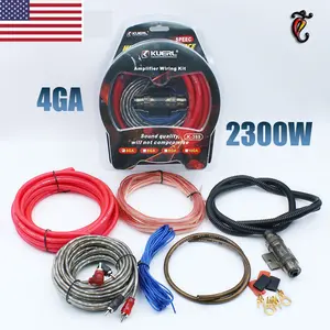 All-in-One 4 Gauge Car Amplifier Wiring Installation Kit for 2000W System | Includes 15ft Power Cable, 17ft RCA, 18ft Remote Wire, AGU Fuse Holder & Full Accessories | Ready to Install