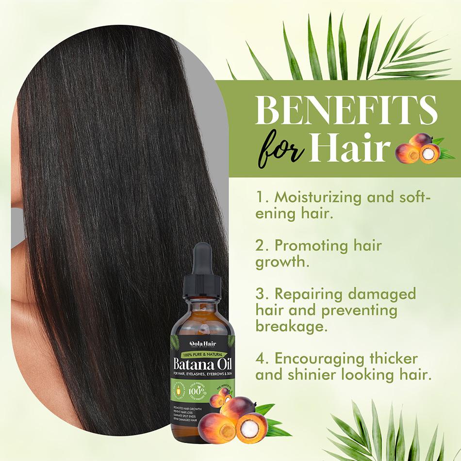 Batana Essentials Oil for Hair & Scalp care 60ml Moisturizing Oil for Hair Growth Organics Lightweight Daily Care Nourishes Damaged Hair