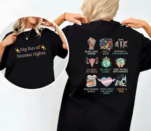 Social Justice Sweatshirt, Big Fan Of Human Rights Crewneck, Equality Symbols Jumper, Activist Gift For Her, Kindness Matters Sweater