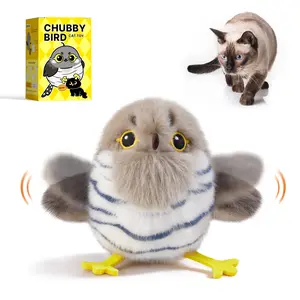 Potaroma Flapping Bird Cat Toy – Lifelike Chirping & Tweeting Interactive Catnip Toy, Rechargeable & Touch Activated, Perfect Exercise Toy for Kittens and Cats of All Breeds (5.1" – Cuckoo)