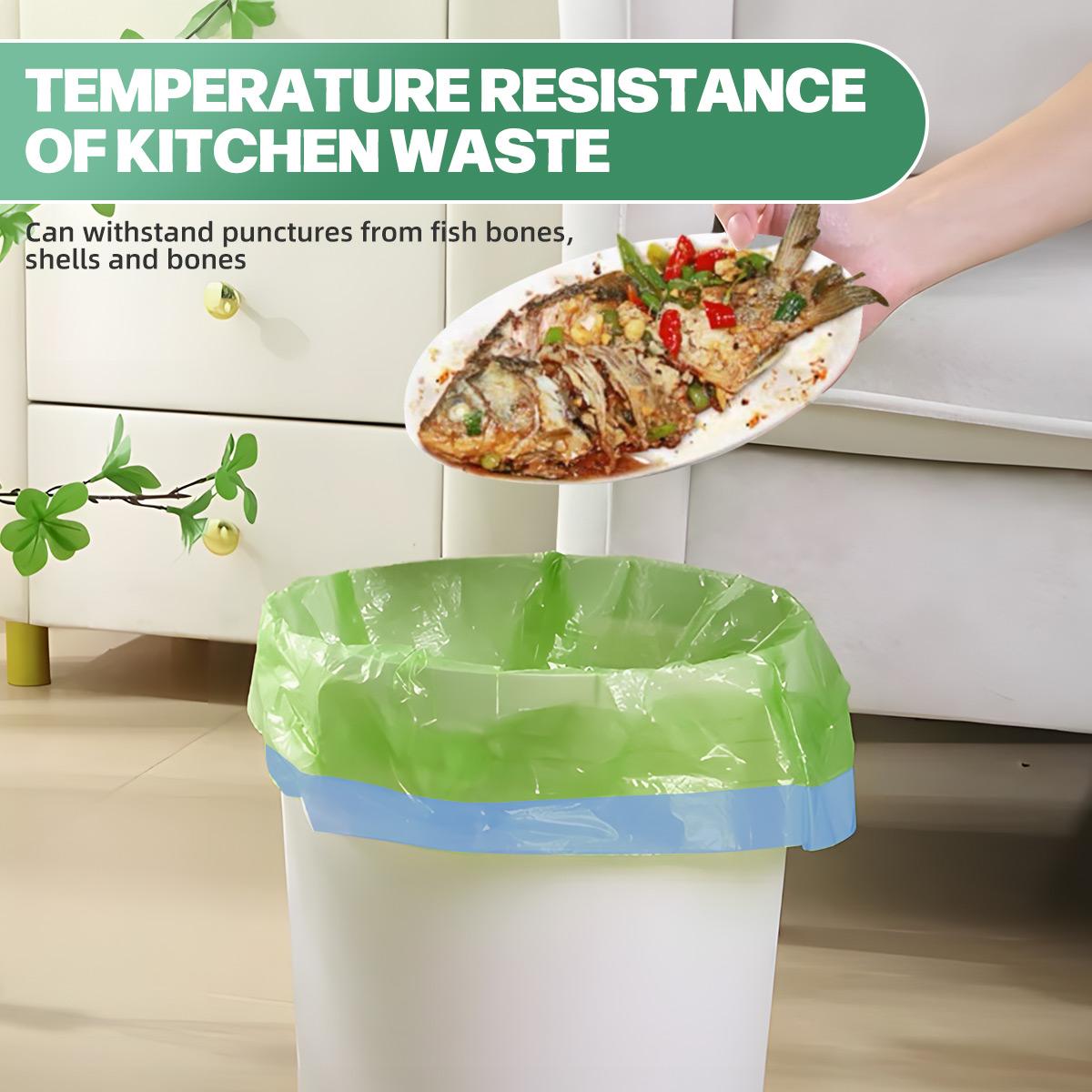 Rantizon Ultra Strong 13 Gallon TrashBags 90Pcs with Drawstring Closure, Continuous Odor Control, Biodegradable for Kitchen Garden Home