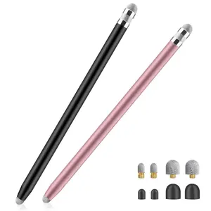Stylus Pens for Touch Screens, Sensitivity Capacitive Stylus 4 in 1 Touch Screen Pen with 8 Extra Replaceable Tips for iPhone iPad Tablets All Universal Touch Devices(2Pcs)