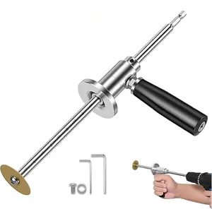 PVC Pipe Inside Cutter with Diamond Grit Cutting Wheel, Fit for 1-12 Inch to 8 Inch,7 Inch Adjustable Cutting Depth,14in Hex Shank Fit for Impact Drivers and Drills