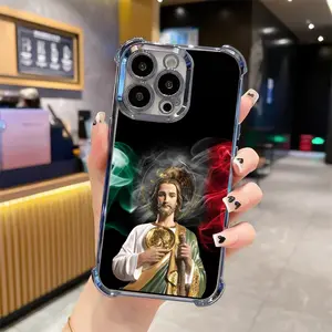 St. Jude Pattern Shockproof Phone Case For iPhone For iPhone 17/16/15/14/13 Pro Max Plus Four Corners Cases