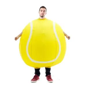Adult inflatable sports ball costume — funny inflatable soccer/football, basketball, tennis costumes for Halloween cosplay