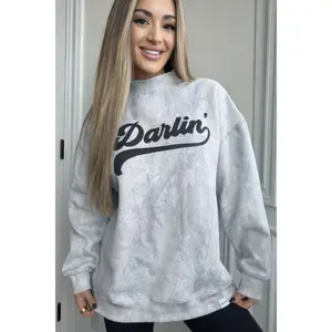 Tilly Darlin' Oversized Light Camo Mockneck Crew