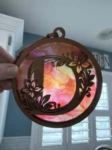 Monogram Letter D Suncatcher for Sunny Window