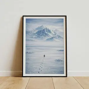 Nihilist Penguin Art Print | Minimalist Mountain Landscape J