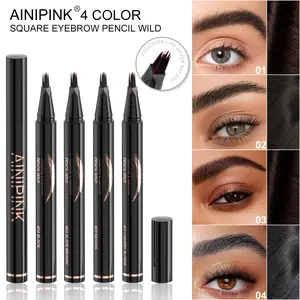 AINIPINK Square Eyebrow Pencil Long-Lasting Waterproof Cruelty-Free for Natural Wild Brows
