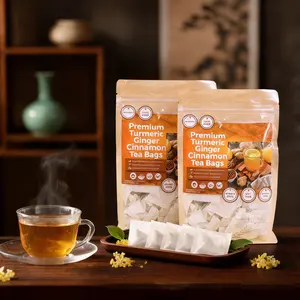 Turmeric Ginger Cinnamon Wellness Tea | BOGO Free Deal, 120 Bags | 100% Natural Herbal Formula, Caffeine Free. Warm Soothing Drink To Relieve Chills, Support Gut Health & Body Comfort. Perfect Daily Detox & Immune Boost Herbal Tea For All-Day Wellness