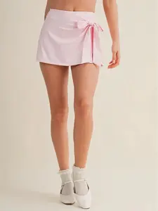 Wrap Tie Pink Skort