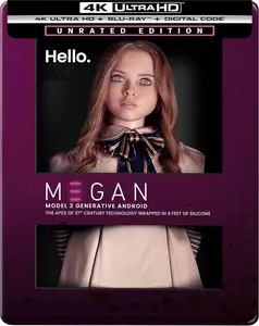 M3GAN (Steelbook)  [4K ULTRA HD BLU-RAY MOVIE] Ltd Ed, With Blu-Ray, Steelbook, 4K Mastering, Ac-3/Dolby Digital, , Dolby, Digital Theater System, Dubbed, Subtitled, Sign Language