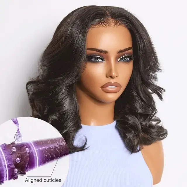 Luvme All-Day Curl Hold™ Premier Grade Hair Shoulder Length Body Wave CuticleAlign™ PartingMax Glueless 7x6 HD Lace Wig Pre-Cut Lace, Lace Front Hair