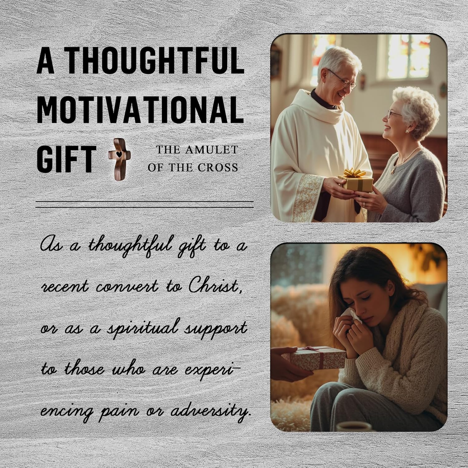 Handmade (3/6/10/20) Pcs Pocket Wooden Cross Fidget | Wooden Cross My Heart - Religious Ornaments Gift for Children and Adults, Rustic Style Decor Pocket Olive Worpo Cross Set for Christian Faith, Baptism, Prayer