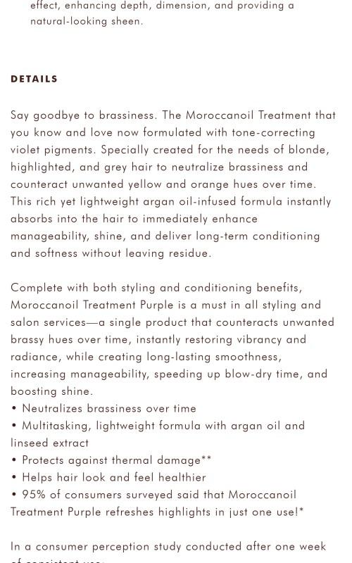 Moroccanoil Treatment Purple