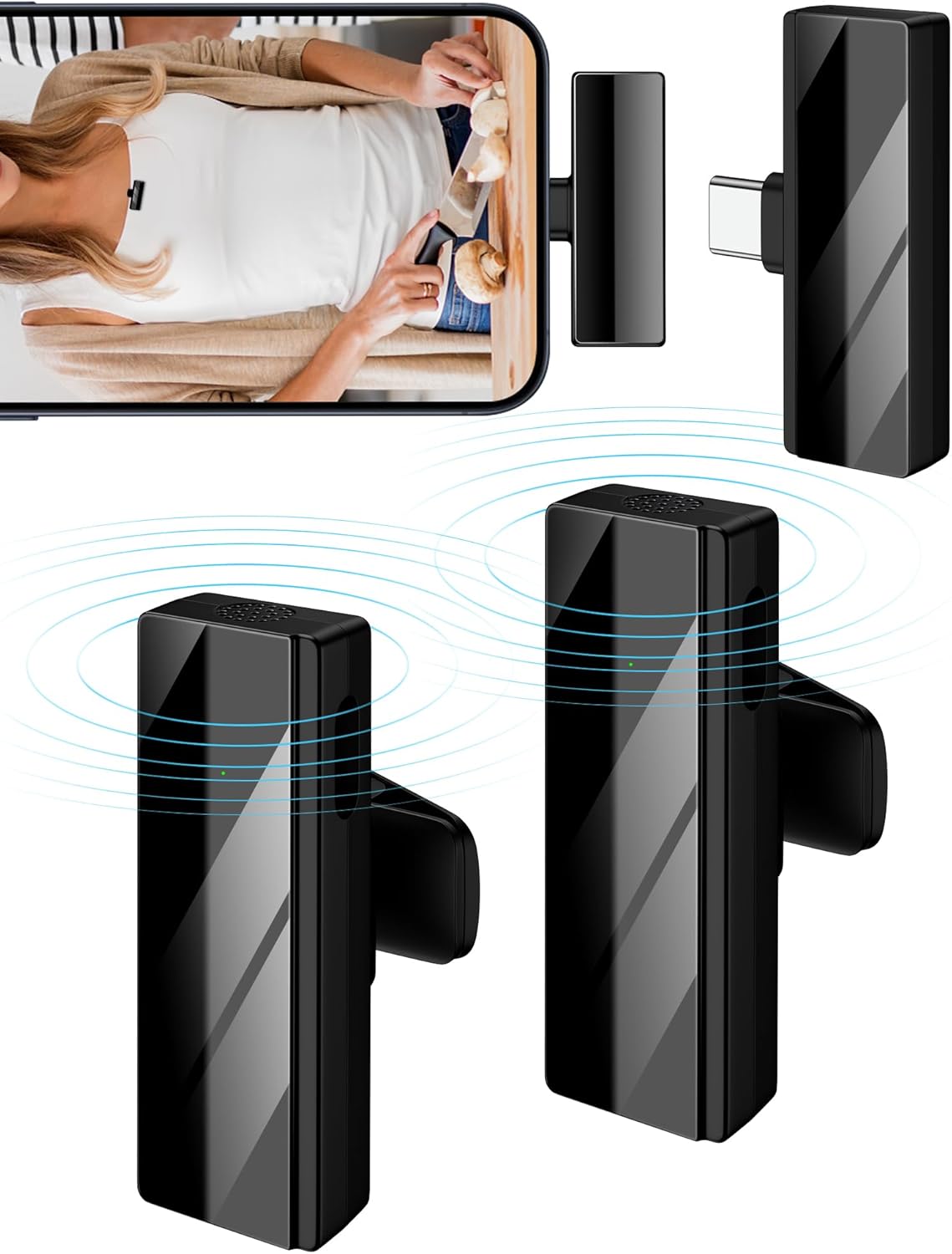 Mini Wireless Lapel Microphone for Android/iPhone Ideal for Video Recording / Conferencing / Lecturing / Work Mini Wireless Lapel Microphone for Android/iPhone Ideal for Video Recording / Conferencing / Lecturing / Work