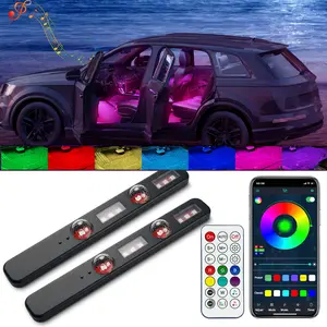 Car LED Lights, Smart Car Interior Lights with App Control, RGB Lights with DIY Mode and Music Mode, 2 Lines Design LED Lights for Cars with Car Charger, 12V #mothersdaygift#SummerVibes