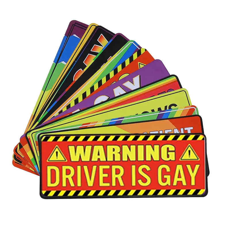 Pride Rainbow Magnet Bumper Stickers – Reusable Funny Car Magnets 7.8 x 3.1 Inches, Vehicle Accessories for Cars, Trucks & Fridge Decor