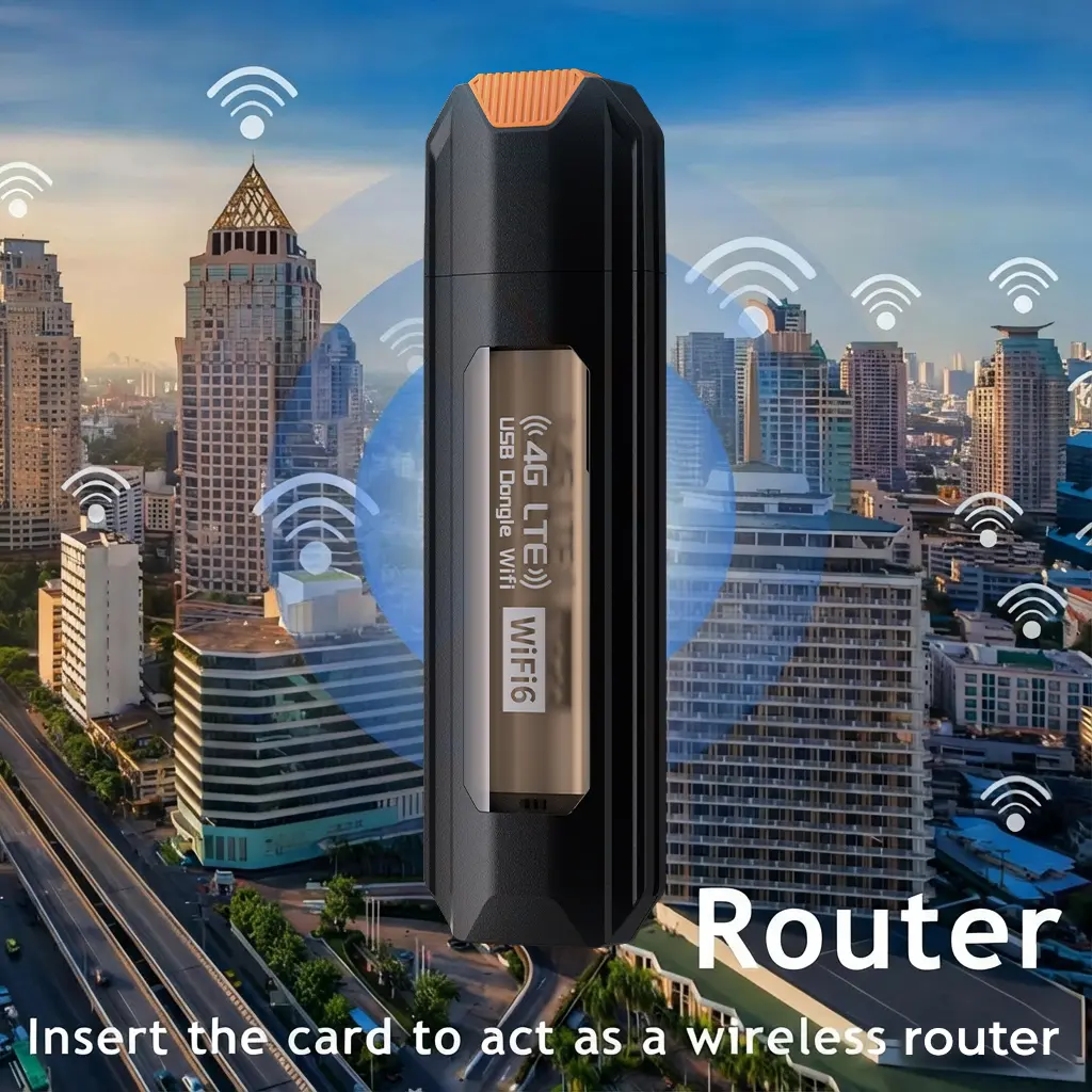 【Summer Essentials】JOYTUTUS 2026 Unlocked 4G LTE WiFi Router, 150Mbps USB Modem Car Accessories, Portable Wireless Dongle for Desktop PC, Notebook, TV, Black (Requires Separate Data-Only SIM Card Purchase)