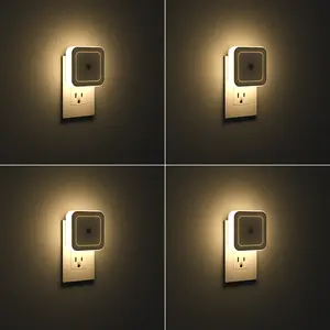 Night Light, Night Lights Plug into Wall 4-Pack, Dusk to Dawn Nightlight, Plug in Night Light Led Night Lights for Bedroom, Bathroom, Hallway Warm White Home Lighting