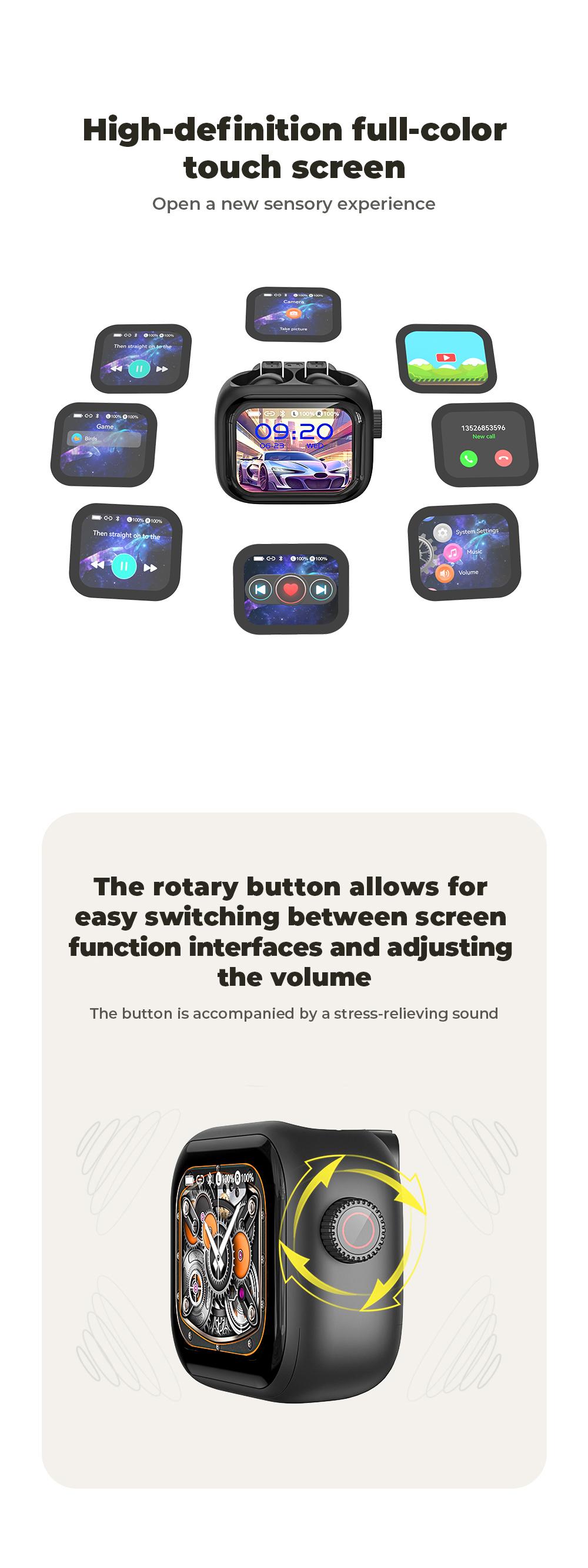 HTC NE40 Wireless Bluetooth Headset, 134 Language Translation, LED Display, Waterproof In-Ear, App Support