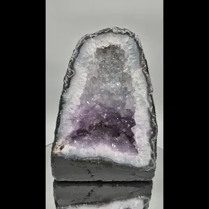 Rare Multi-Color Amethyst Cathedral – Brazilian Amethyst Geode – Natural Crystal Display