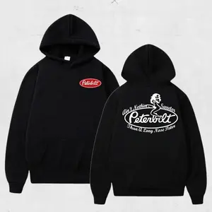 Peterbilt Trucking Hoodie – Funny Long Nose Peter Slogan with Pin-Up Silhouette and Classic Logo, Perfect for Diesel Lovers and CDL Drivers, Unisex Hoodie for Trucking Lifestyle, Menswear Tops