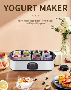 Multi functional yogurt maker, homemade large capacity milkshake, jam, ice cream pudding makerYogurt Maker Machine with Jars,Adjustable Temperature Control,Cuisine,Promote Gut Health with Ultimate Probiotic Homemade Yogurt,Gifts for Men Women