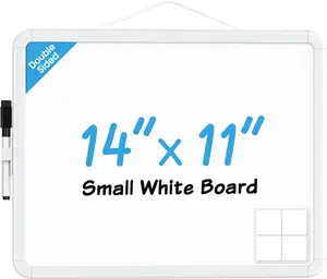 MaxGear Small White Board for Wall, 14 x 11inch Mini Double-Sided Magnetic Hanging Dry Erase Board with a Black Marker, Portable Whiteboard for Planning, Drawing, Memo, to Do List