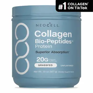 NeoCell Collagen Bio-Peptides Powder 20oz - Grassfed Protein Supplement - Advanced with 18 Essential Amino Acids for Health & Wellness - Healthcare, Dietary