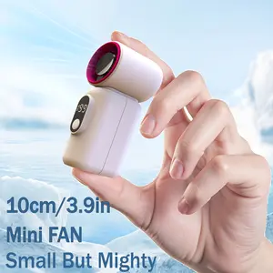 3000mAh portable handheld mini fan, makeup fan, small pocket fan, handheld small travel personal fan, rechargeable turbo fan, gift for men and women, suitable for camping, vacation, and outdoor activities, with 30% extended battery life, essential for out
