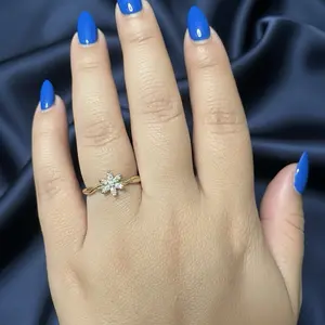 Beautiful Ring Size 7 8y 9 Elegant Gold-Tone Open Design for Women's Fashion Accessories